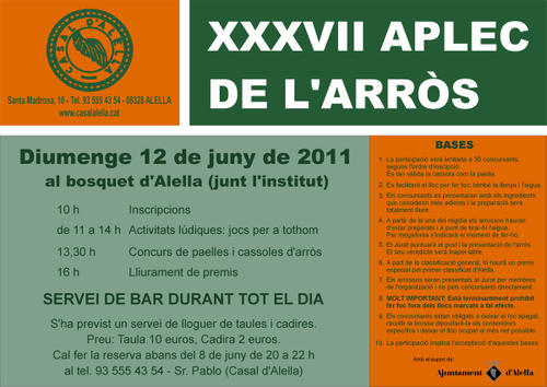 38&egrave; Aplec de l'Arr&ograve;s