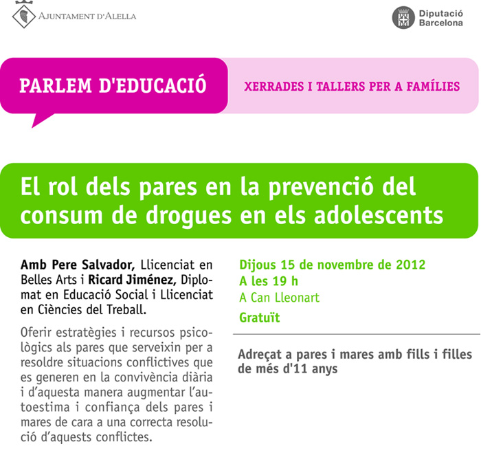 xerrada. El rol dels pares en la prevenció del consum de drogues en els adolescents