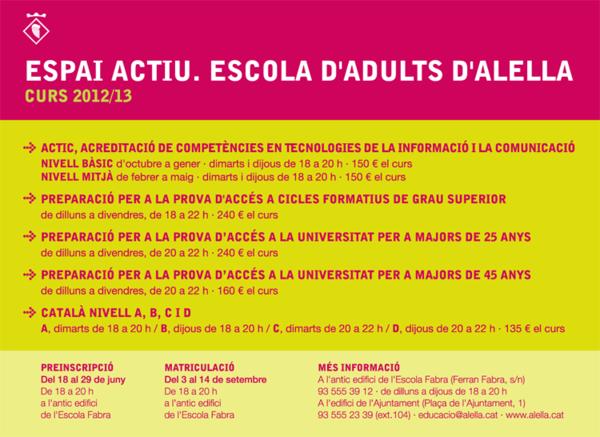 eflyer Escola d'Adults