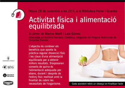 Xerrada. Activitat f&iacute;sica i alimentaci&oacute; equilibrada