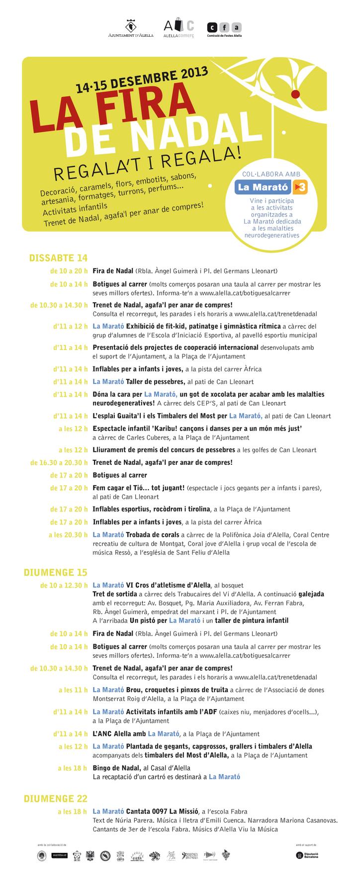 Programa Fira de Nadal i La Mataró Programa Fira de Nadal i La Mataró