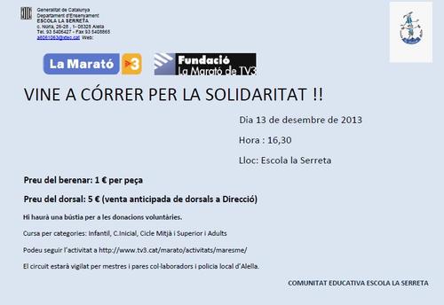 Vine a córrer per La Marató