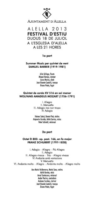 Programa 18 de juliol Músics en Residència
