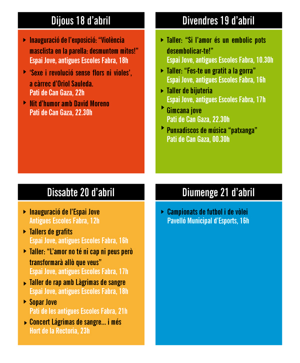 Programa cap de setmana jove