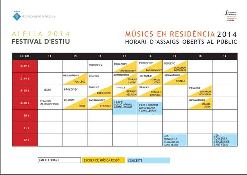 Calendari assajos