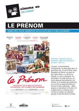 Cinema en versi&oacute; original. "Les pr&eacute;nom"