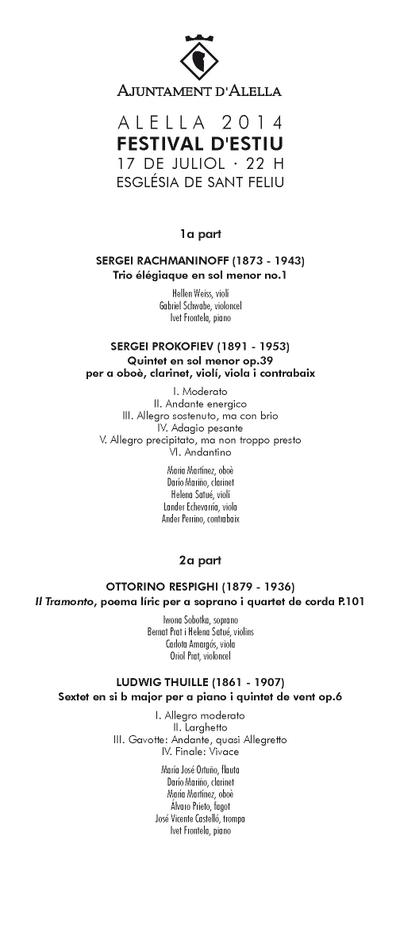 Programa del concert