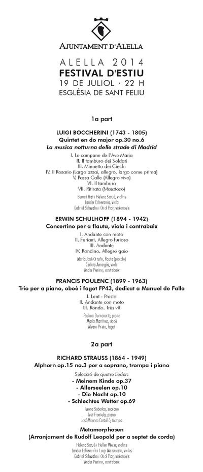 Segon concert de músics en residència