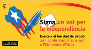 Signa un vot per la independ&egrave;ncia