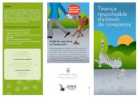 Tr&iacute;ptic de tinen&ccedil;a responsable d'animals de companyia