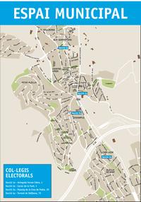Mapa ubicaci&oacute; dels col&middot;legis electorals