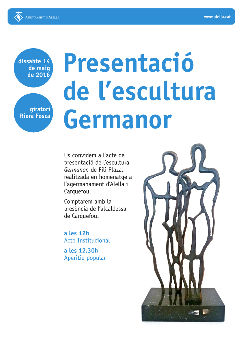 Presentaci� de l'escultura "Germanor", del giratori de la Riera Coma Fosca