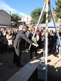 col·locació de la primera pedra de l'espai cultural