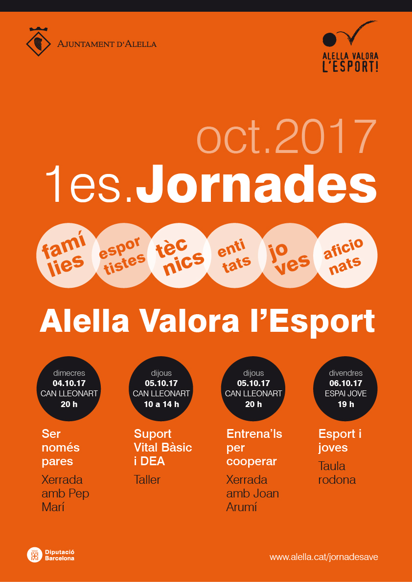 Cartell 1es Jornades Alella Valora l'Esport
