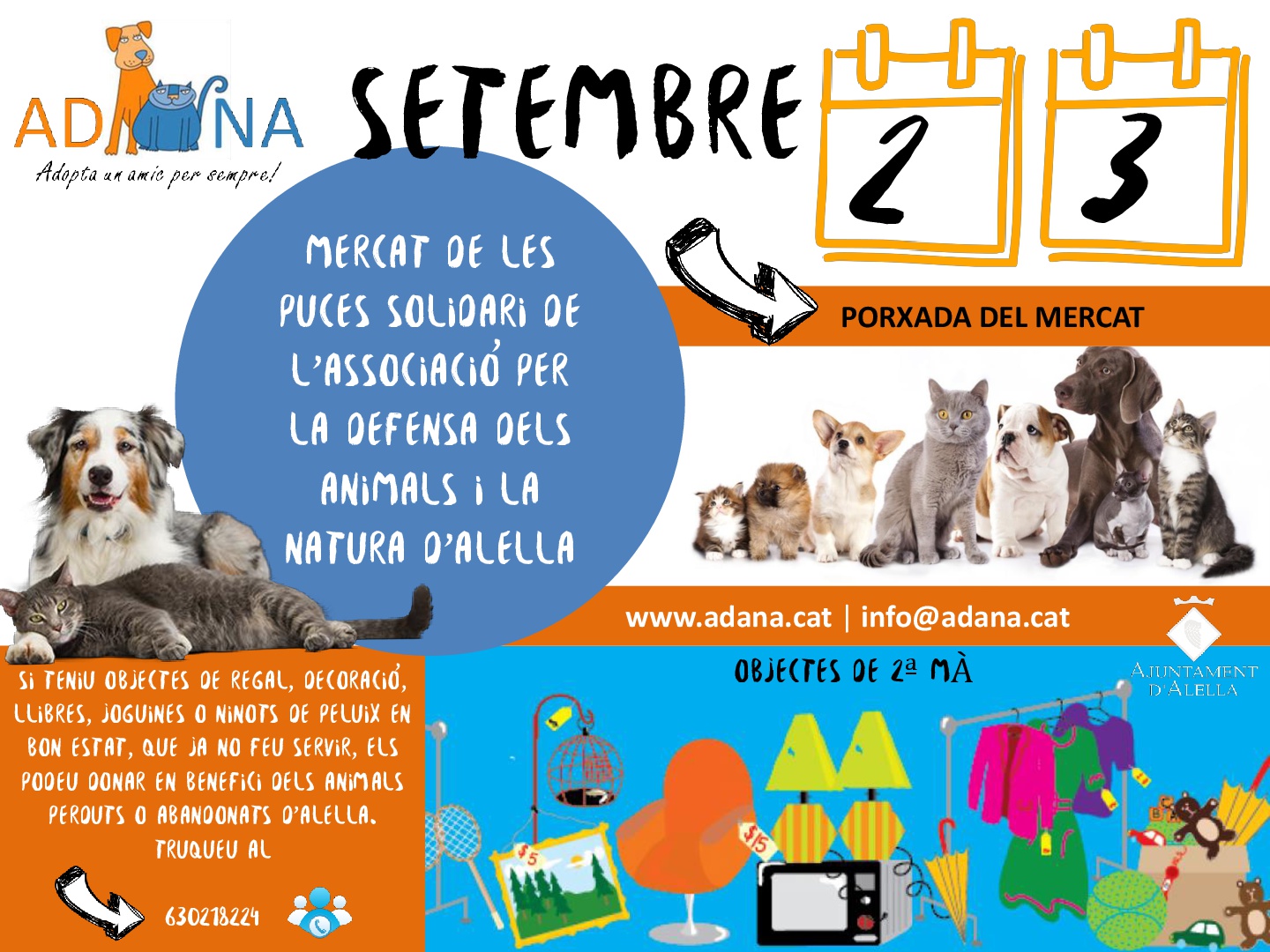 Mercat de puces solidari 2 i 3 de setembre
