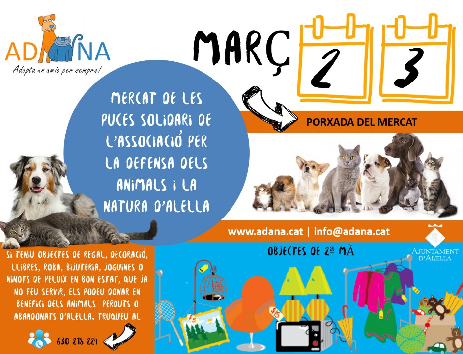 Mercat de Puces solidari 2 i 3 de mar