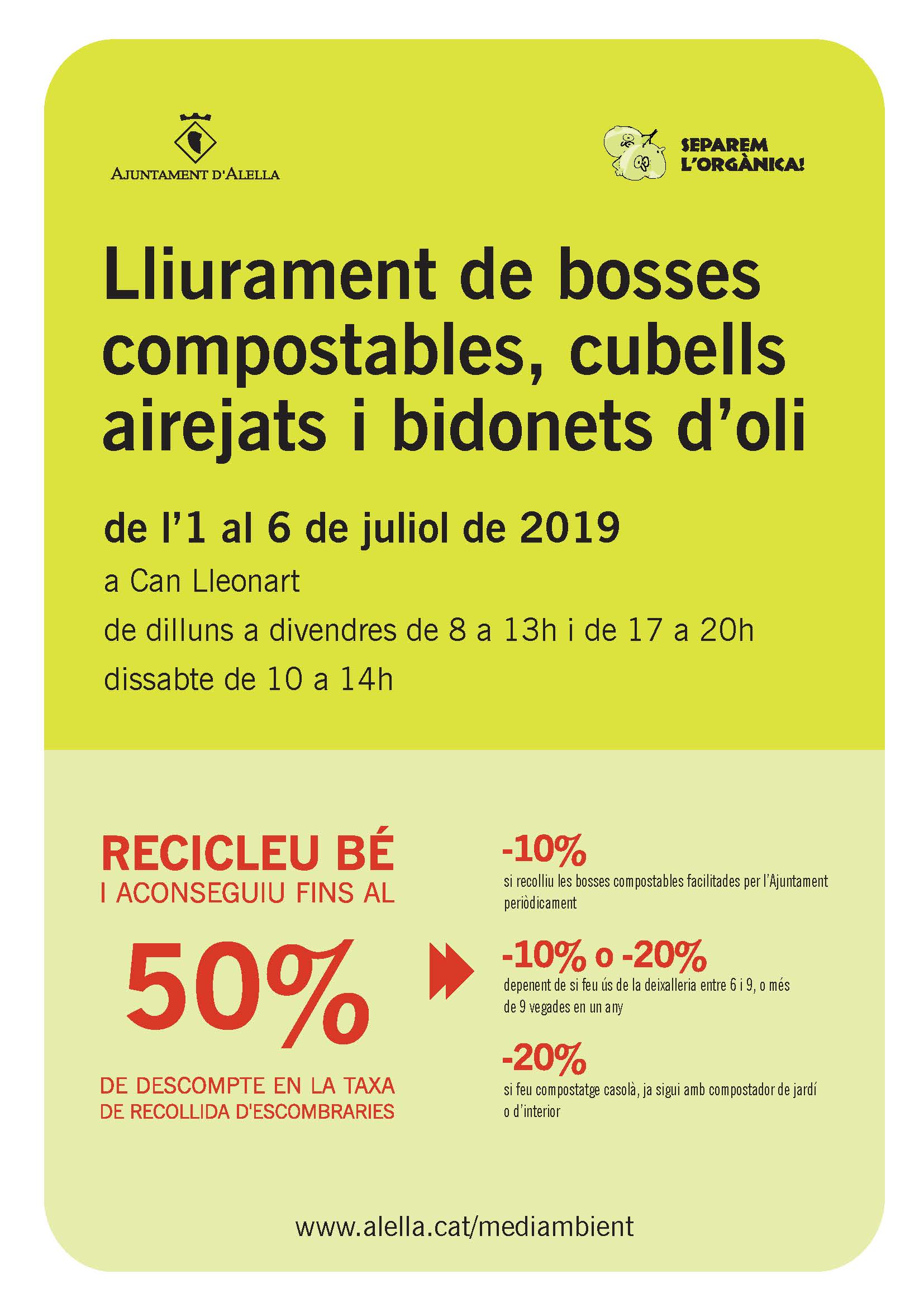 Lliurament de bosses compostables