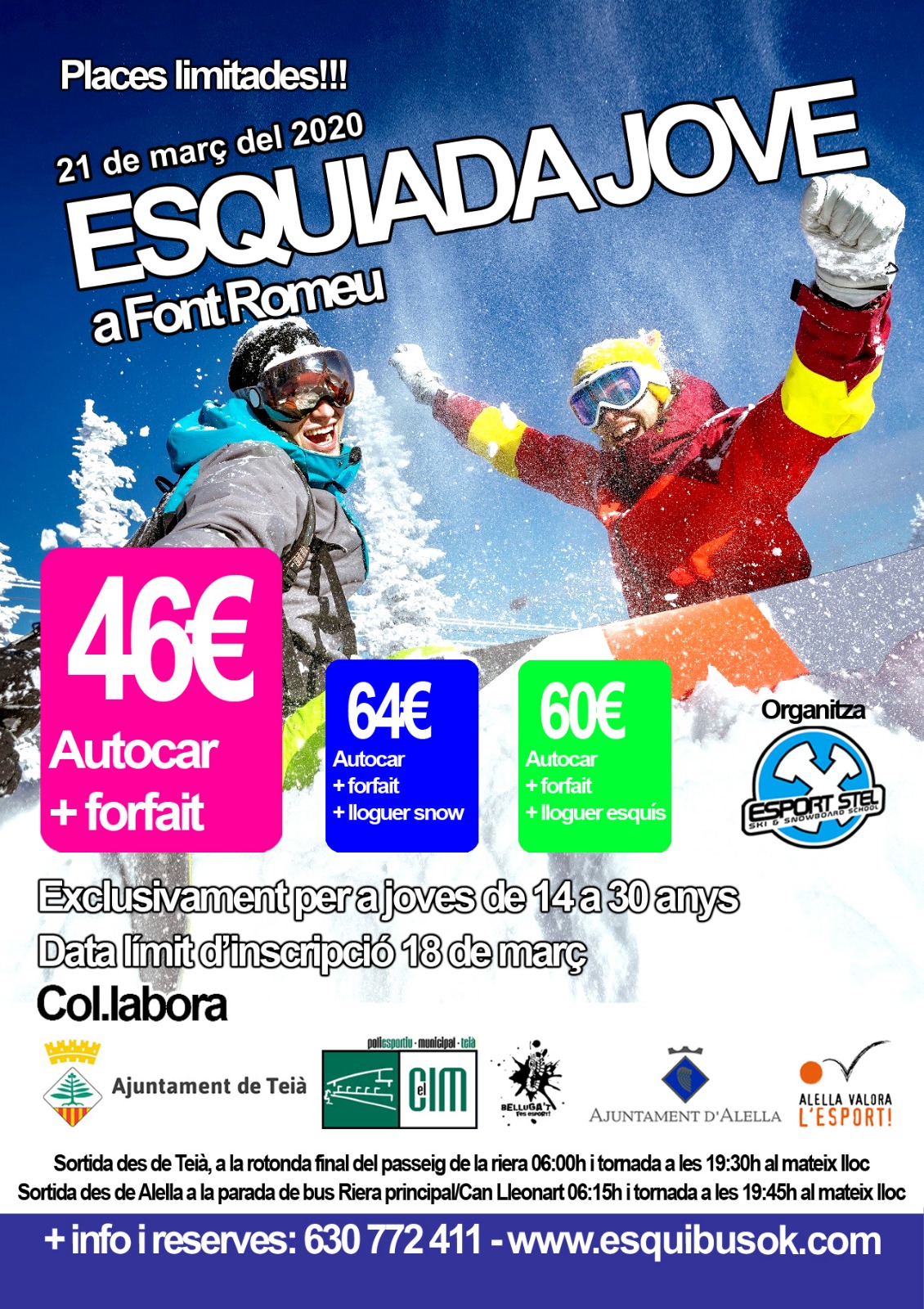 Esquiada jove Alella-Tei