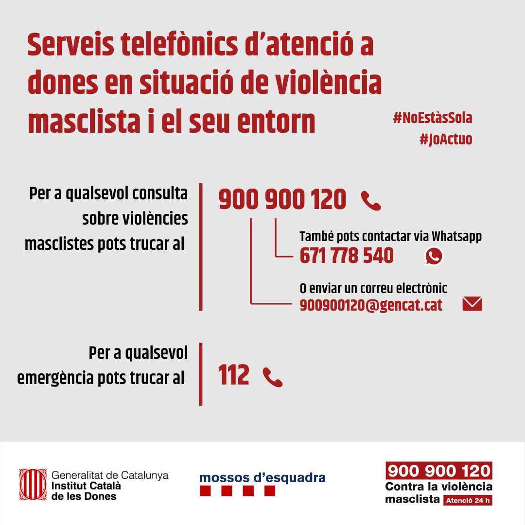 Canals d'atenci per vctimes de violncia masclista