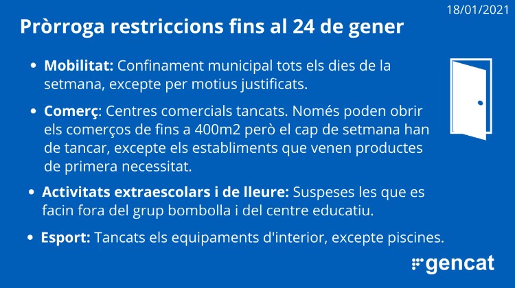 Pr�rroga fins al 24 de gener