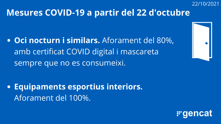 covid a partir del 22 d'octubre