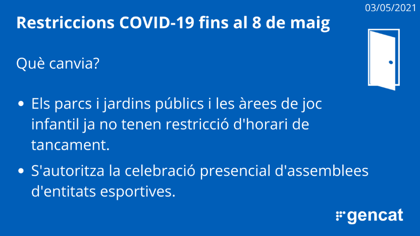 Mesures fins al 8 de maig