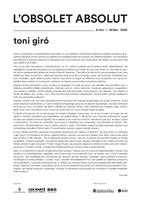 Full de sala Toni Giró
