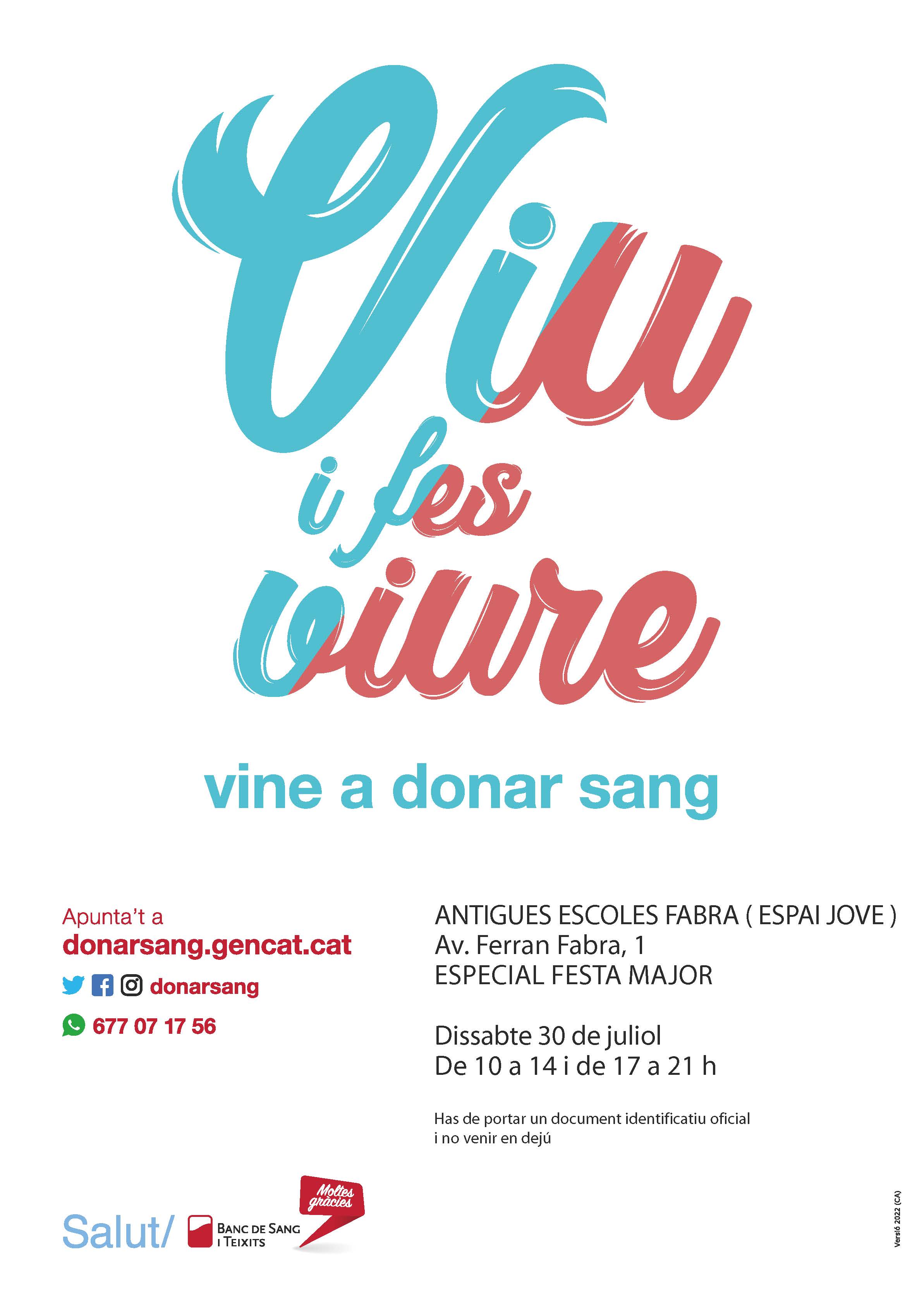 Banc de sang 30 de juliol