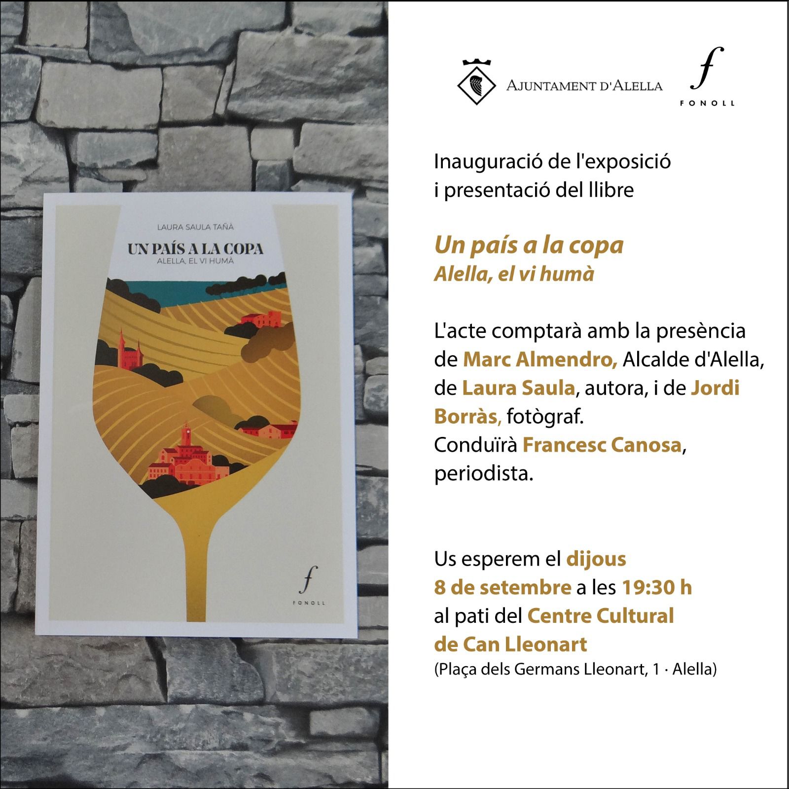 Presentaci del llibre "Un pas a la copa. Alella, el vi hum"