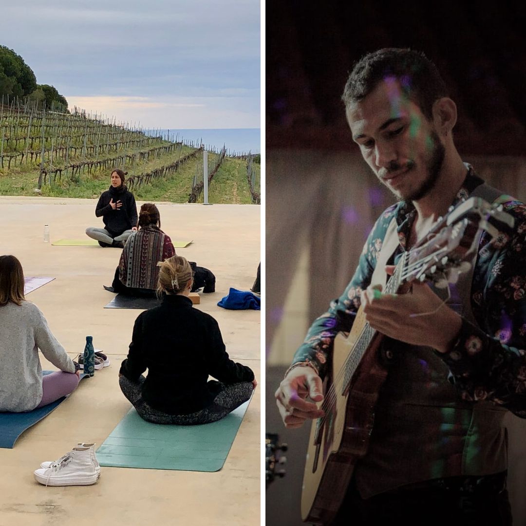 Ioga entre vinyes i música en directe