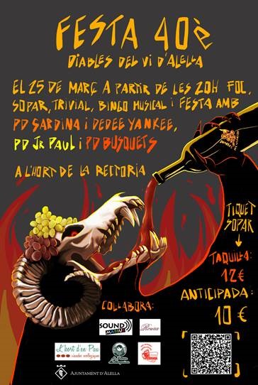 Cartells festa 40 aniversari diables