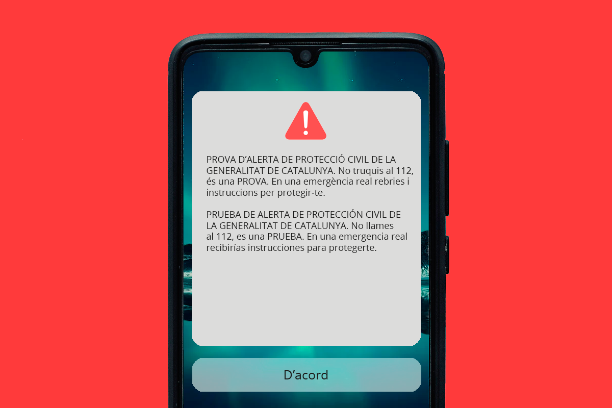Protecció civil farà una nova prova del sistema d'alertes al mòbil el 3 de novembre