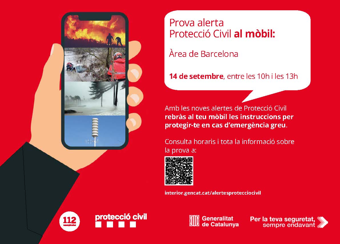 Prova sistema d'alerta protecció civil Prova sistema d'alerta protecció civil