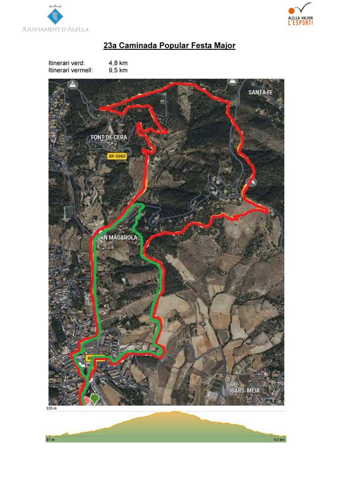 Itinerari caminada nocturna