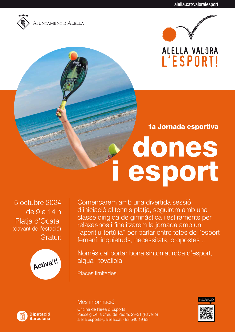 L'Ajuntament organitza la 1a Jornada esportiva Dones i Esport