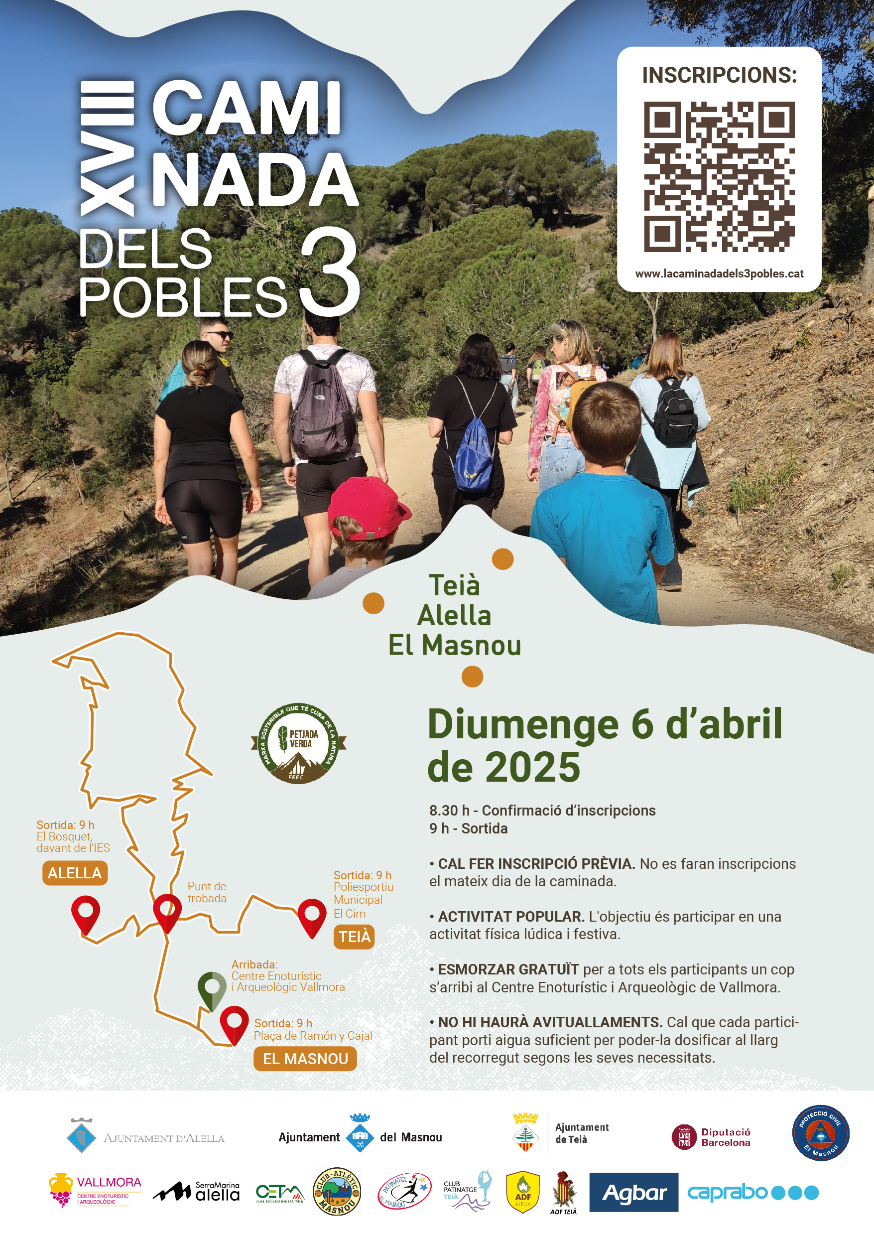 La Caminada dels Tres Pobles obre inscripcions fins al 3 d'abril