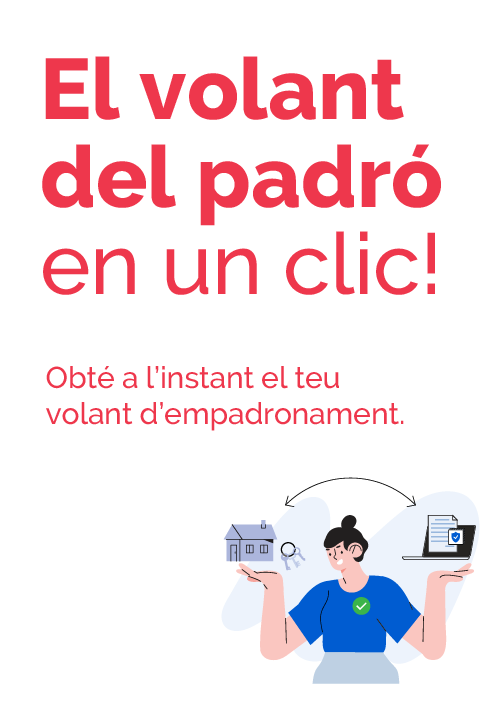 El volant de padró en un clic