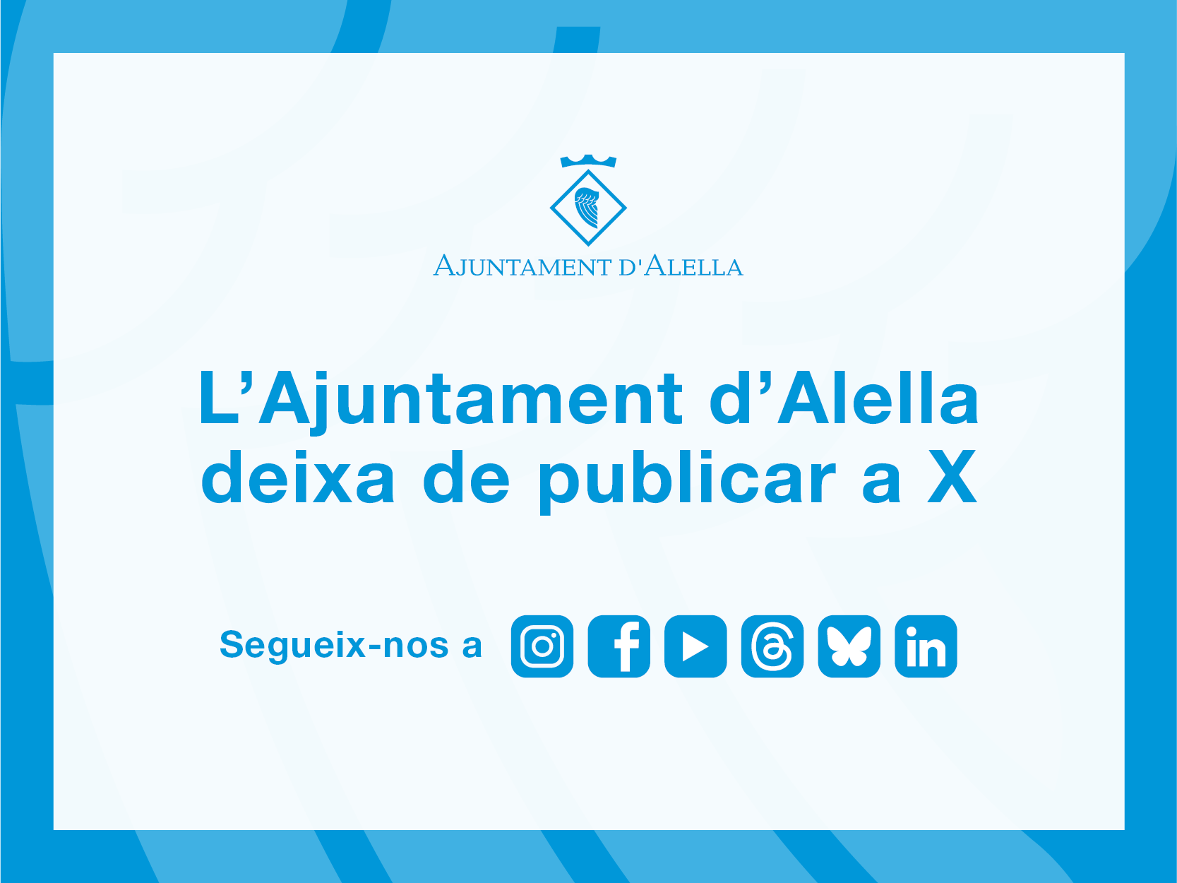 L'Ajuntament deixa de publicar a la xarxa social X