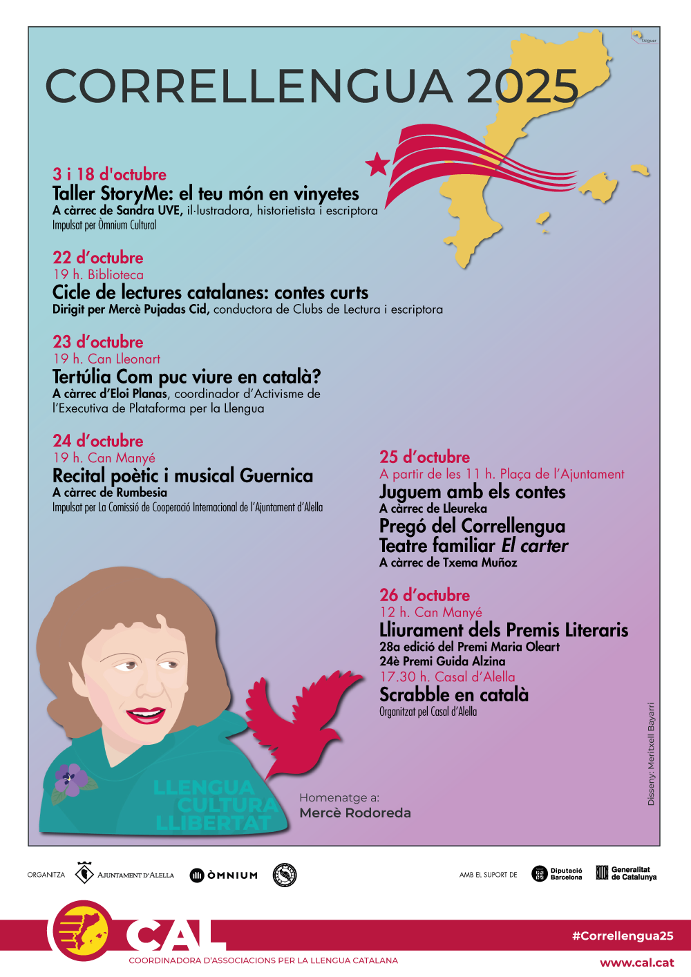 El clown Txema Muñoz i un racó de contes acompanyaran la lectura del manifest del CORRELLENGUA 2025, amb un magnífic programa per promoure el català