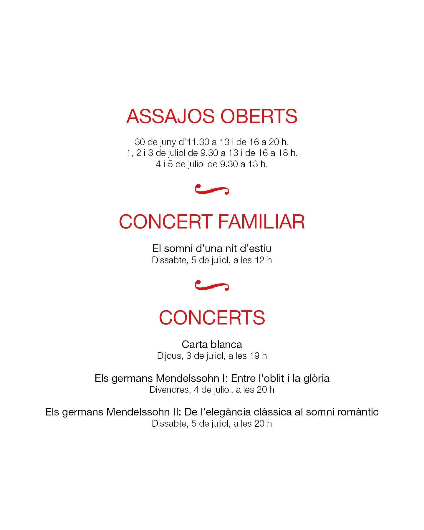 Assajos oberts al pblic