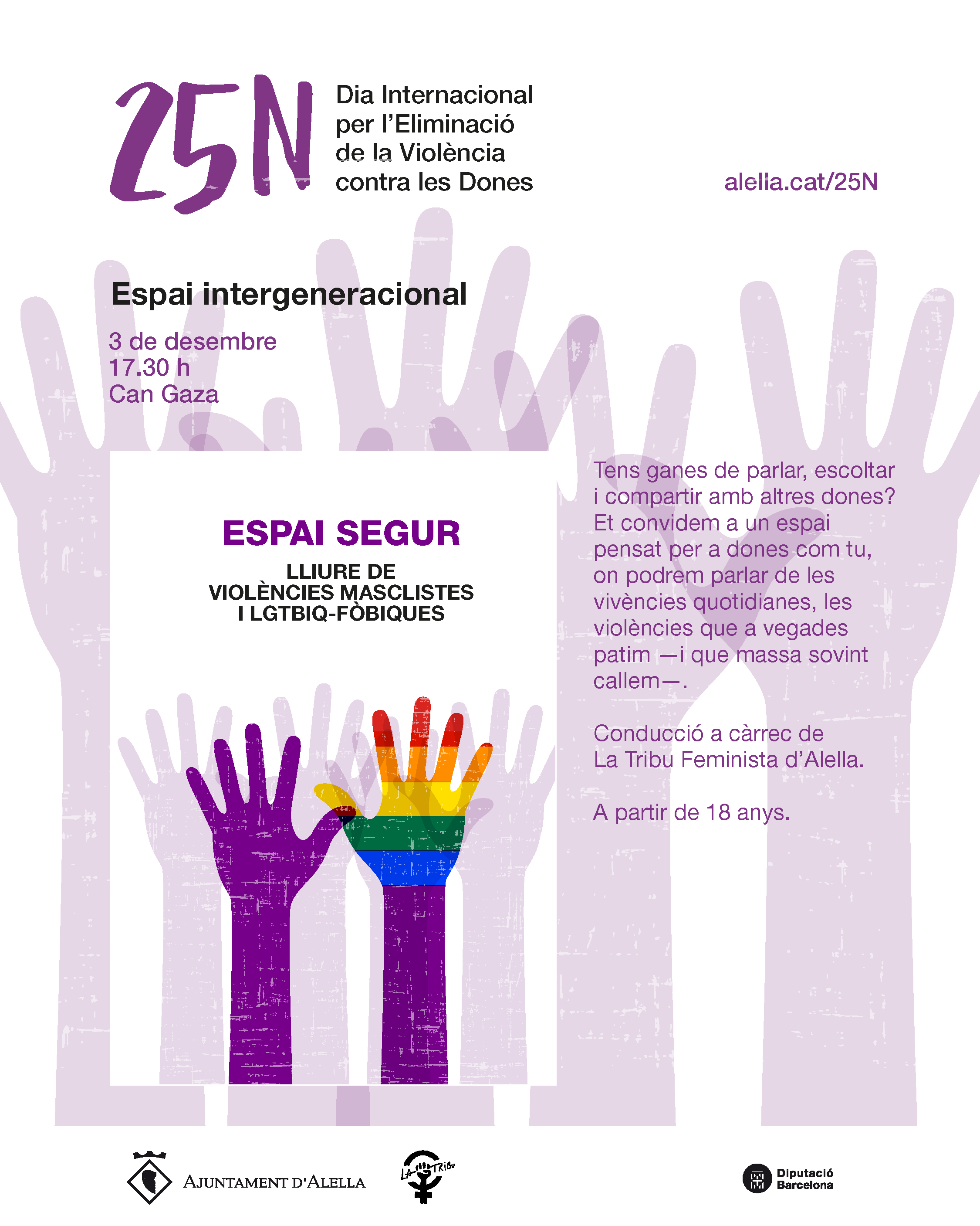 25N. Espai entre dones per parlar, escoltar i compartir amb altres dones