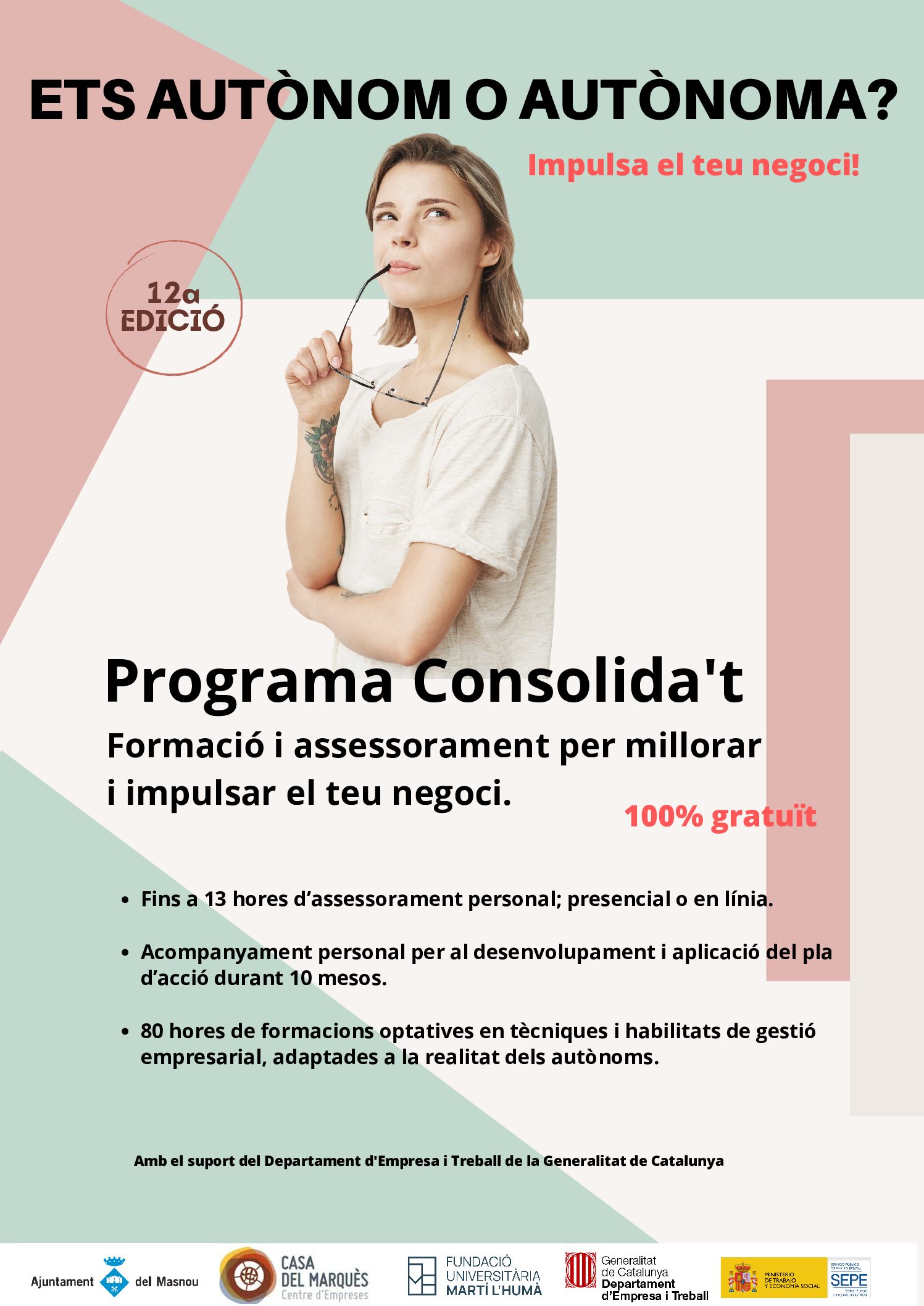 Nova edició del programa Consolida't, adreçat a persones autònomes