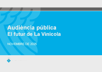 Document de presentació projectat a l'Audiència Pública de La Vinícola
