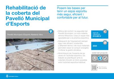 Rehabilitació de la coberta del Pavelló Municipal d'Esports