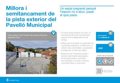 Millora i semitancament de la pista exterior del Pavelló Municipal