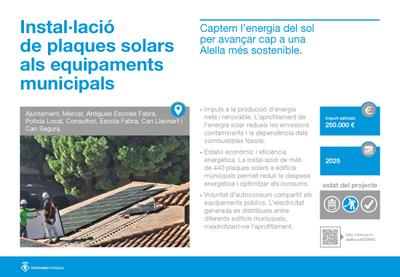 Instal·lació de plaques solars als equipaments municipals
