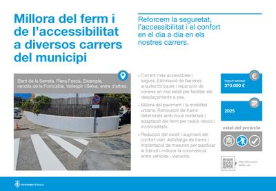 Millora del ferm i de l'accessibilitat a diversos carrers del municipi