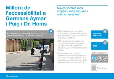 Millora de l'accessibilitat a Germans Aymar i Puig i Dr. Homs