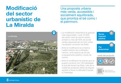 Modificació del sector urbanístic de La Miralda