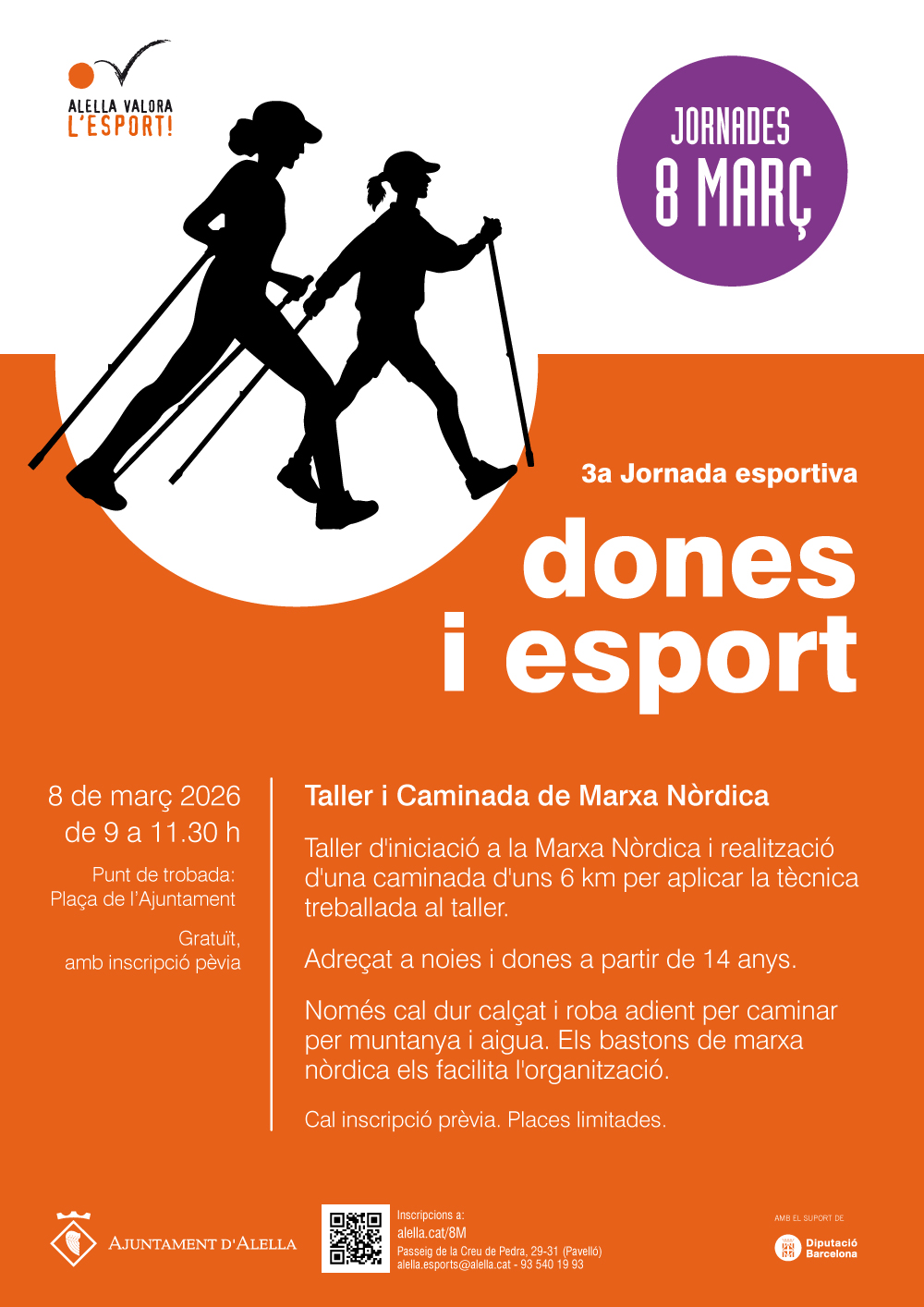 Dia Dones. Dones i esport: Taller i caminada de marxa nòrdica